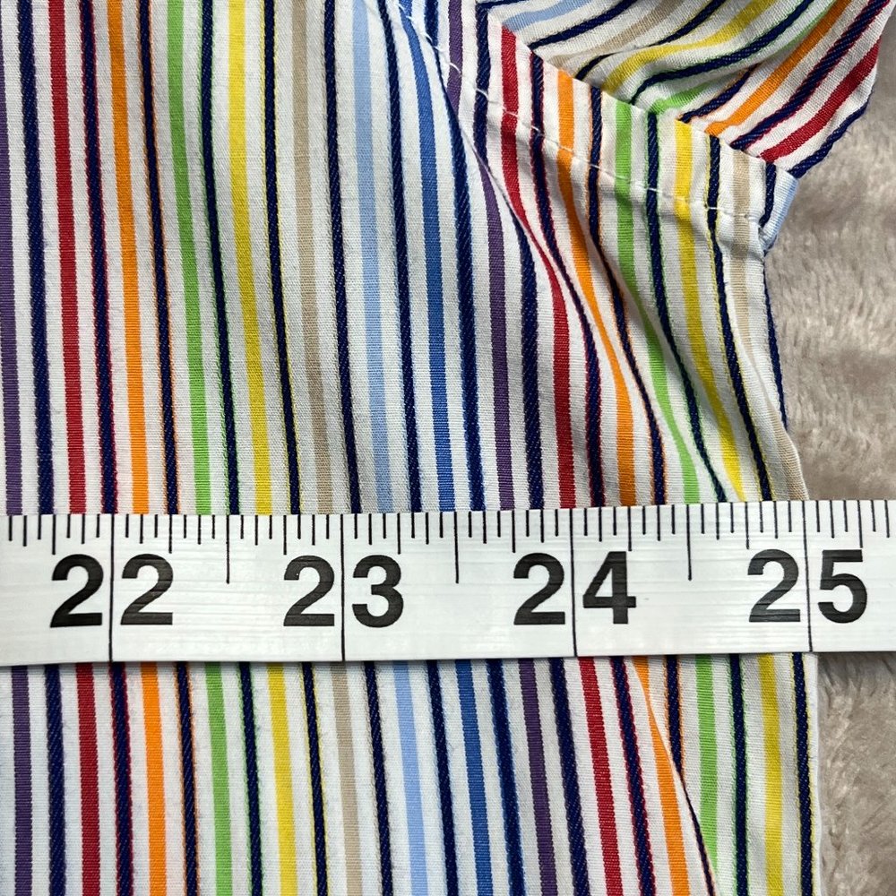 English Laundry Women's Top Shirt Button Down Multicolor Striped Size XL - Picture 7 of 8